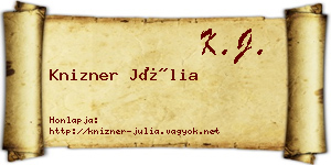 Knizner Júlia névjegykártya